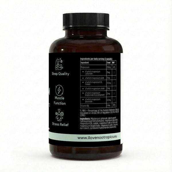 Magnesium 6x Complex + B6 - 120 vegan capsules - vista alternativa