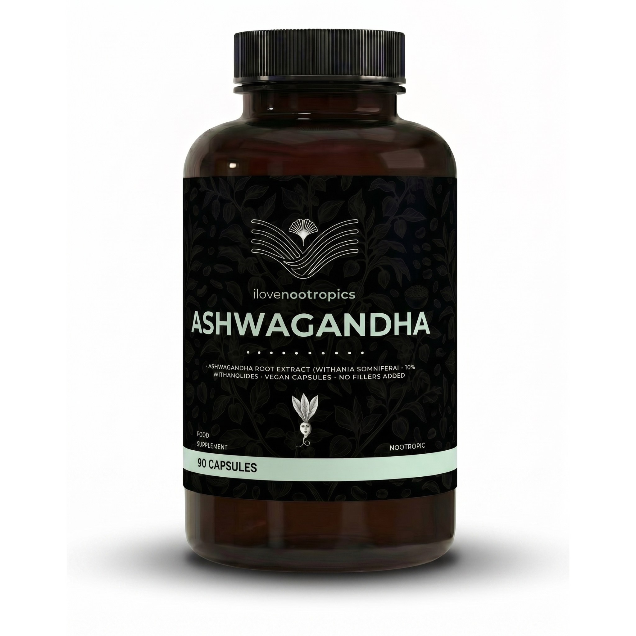 Ashwagandha Extract 10% Withanolides — 90 Vegan Capsules | Standardised KSM Grade