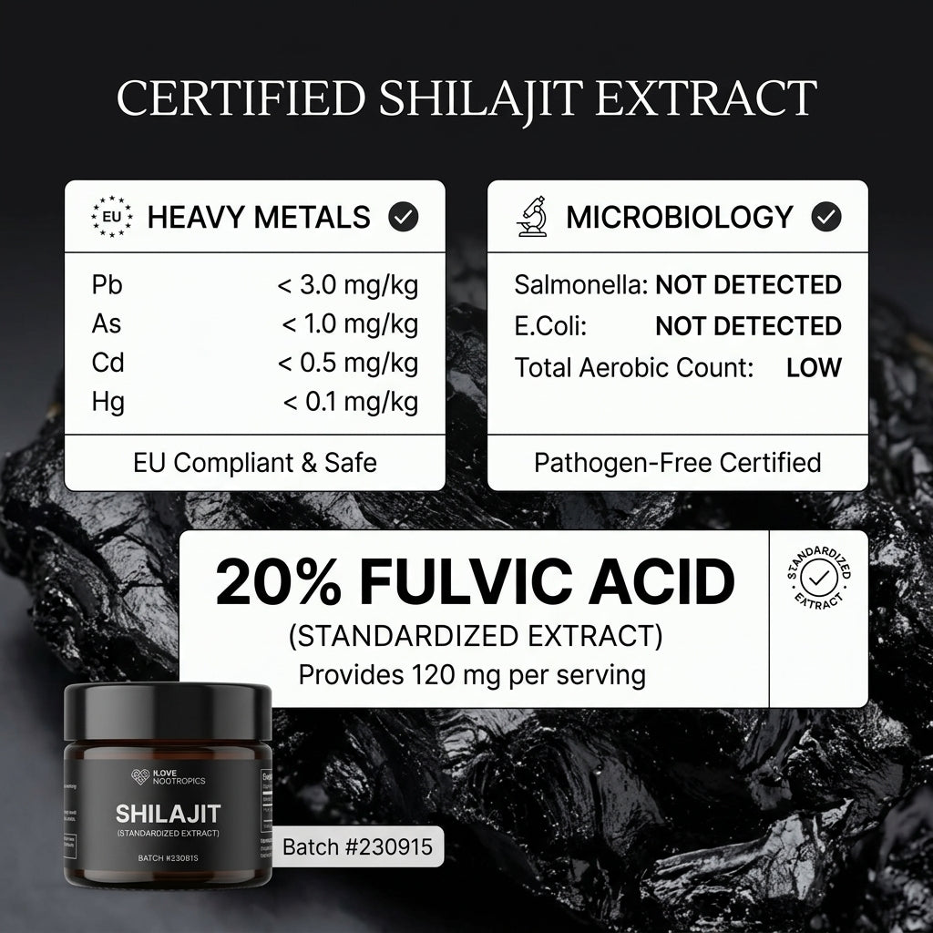 Shilajit (20% Fulvic Acid) - 90 vegan capsules